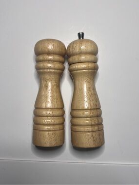 Vintage MCM German Wooden Salt & Pepper Shaker Set
